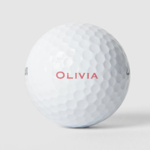 Korallenrosa Angepasster Name Golfball
