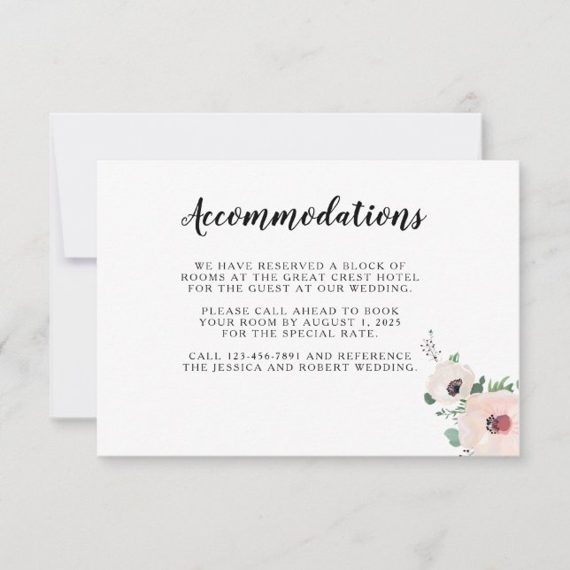 Korallenrosa Blume Hochzeitskarte RSVP Karte (Vorderseite)