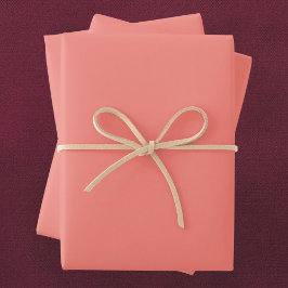 Korallenrosa Farbe Geschenkpapier Set