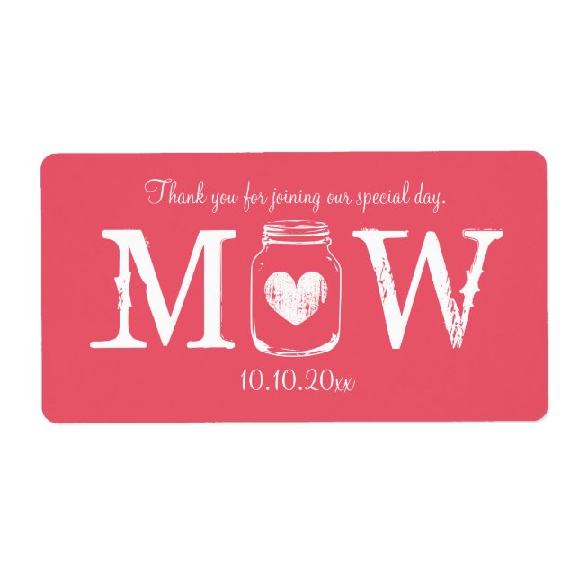 Korallenrosa Glaskeramik Hochzeitswasserflaschen (Vorne)