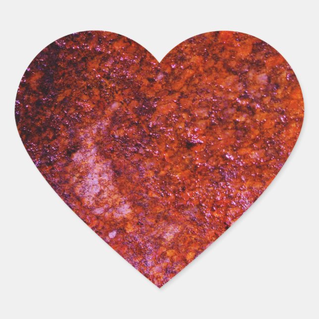 Korallenrosa Herz-Aufkleber (Vorderseite)