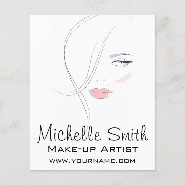 Korallenrosa Lippen bilden das Künstlermarkieren Flyer (Vorne)