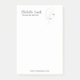 Korallenrosa Lippen bilden das Künstlermarkieren Post-it Klebezettel