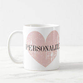 Korallenrosa personalisierte Kaffee-Tasse Tasse