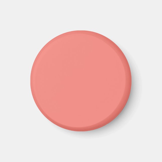 Korallenrosa Premium Vollfarben Magnet (Vorne)