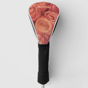 Korallenrosa Rosen Blumenfotografie Ihren Namen hi Golf Headcover