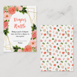 Korallenrosa Rote Rosen Blumengarnitur Begleitkarte