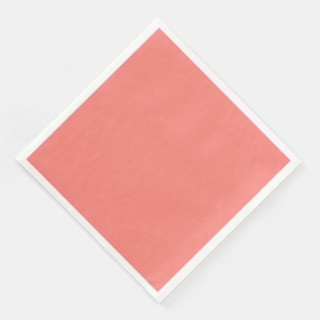 Korallenrosa Serviette (Ecke)