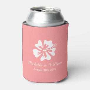 Korallenrosa Sommerhochzeit Blume kann kühler Dosenkühler