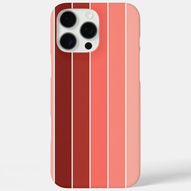 Korallenrosa Streifen Case-Mate iPhone Hülle (Rückseite)