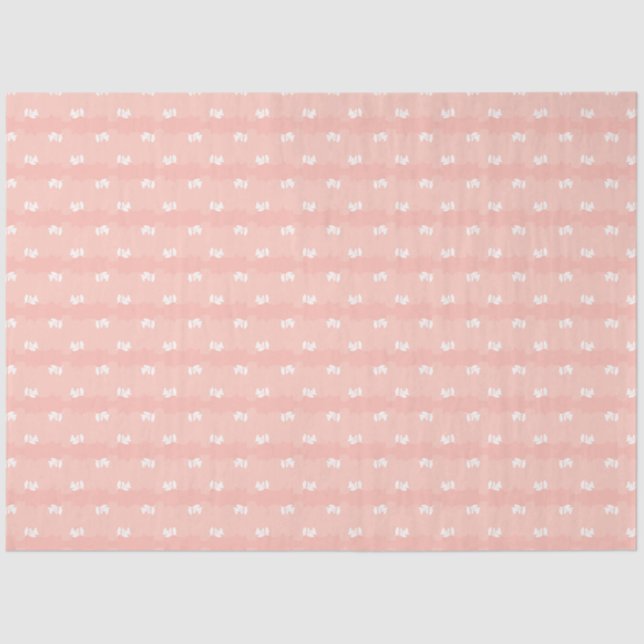 Korallenrosa Streifen Muster Seidenpapier (Vorderseite)