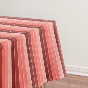 Korallenrosa Streifen Tischdecke