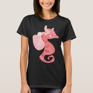 Korallenrosa Süßigkeiten-Seepferdchen T-Shirt