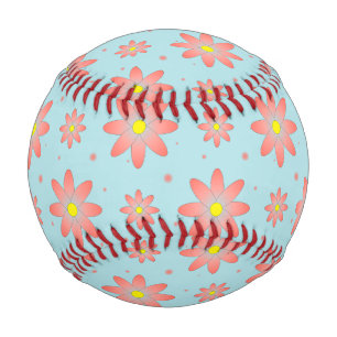Korallenrosa und pulverblau delikate, daisate Blum Baseball