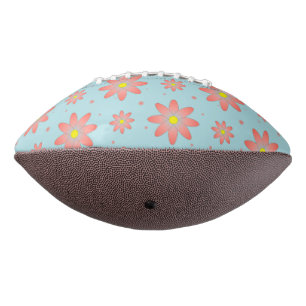 Korallenrosa und pulverblau delikate, daisate Blum Football