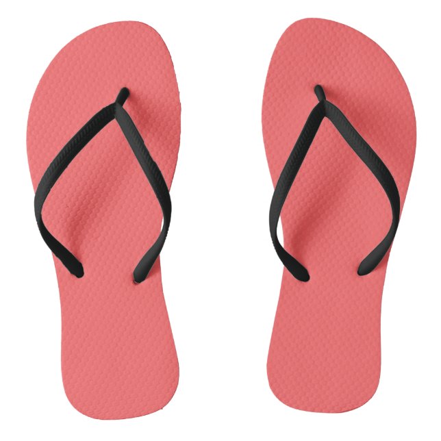 Korallenrosa (Vollfarbe)  Flip Flops (Fußbett)