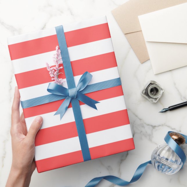 Korallenrot Geschenkpapier (Schenken)