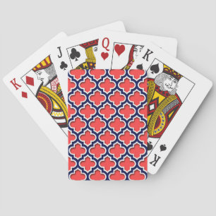 Korallenrot, marokkanisches Marinekatalog #5DS Spielkarten