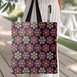 Korallenrot und rosa Paw Drucktasche