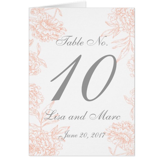 Korallenrote graue Vintage Wedding mit (Vorne)