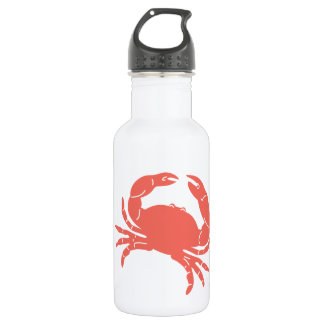 Korallenrote Krabbe Edelstahlflasche
