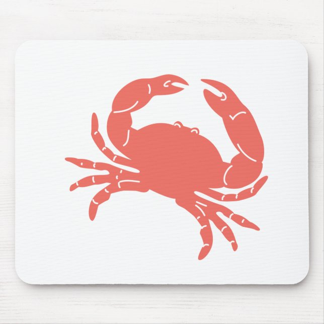 Korallenrote Krabbe Mousepad (Vorne)