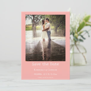 Korallenrote minimalistische moderne Fotografie  Save The Date