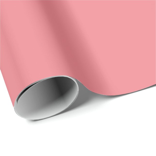 Korallenrote rosa feste schlichte Farbe Geschenkpapier (Rolleneckpunkt)