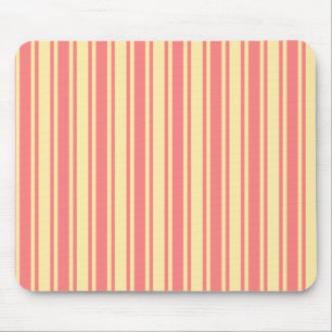 Korallenrote und gelbe Streifen Mousepad