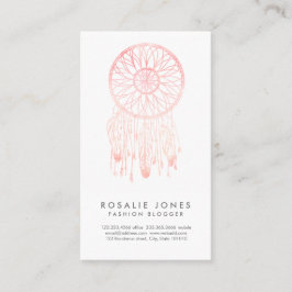 Korallenroter Aquarell-Traum-Fänger wunderlich Visitenkarte
