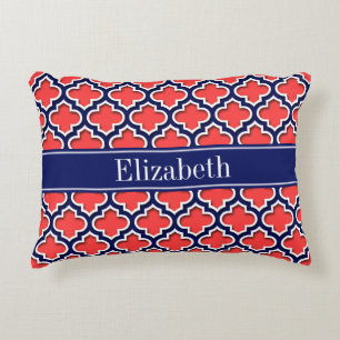 Korallenroter Navy 5c Marokkaner #5DS Navy Name Mo Dekokissen