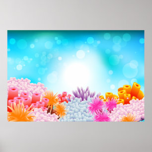 Korallenroter Ozean Poster