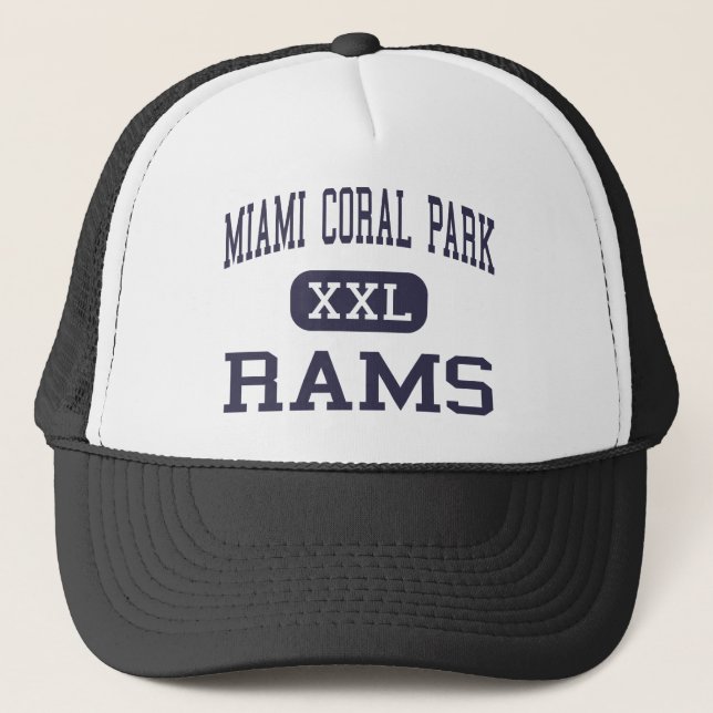 Korallenroter Park Miamis - RAMs - hoch - Miami Truckerkappe (Vorderseite)