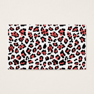Korallenroter schwarzer Leopard-Tierdruck-Muster