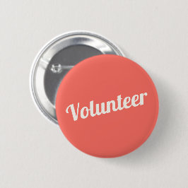Korallenrotes Button-zurück-Volunteer-Tasten Button