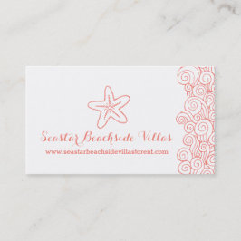 Korallenrotes Eigentum Strand Starfish, das Karten