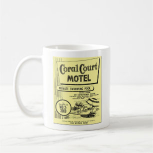 Korallenrotes Gerichts-Motel-klassische Tasse