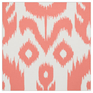 Korallenrotes Ikat Muster Stoff