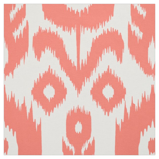Korallenrotes Ikat Muster Stoff (Muster)