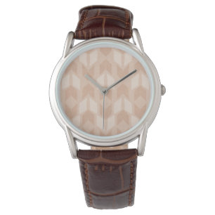 Korallenrotes Pfeil-Muster Geo-Schritt- im Freien Armbanduhr