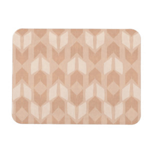 Korallenrotes Pfeil-Muster Geo-Schritt-  im Freien Magnet