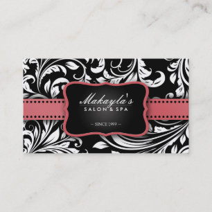 Korallenrotes Rosa auf Visitenkarte