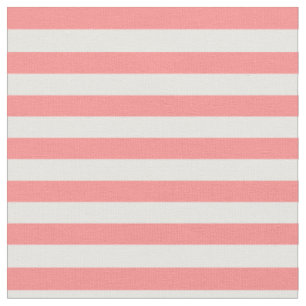 Korallenrotes rosa u. Weiß Striped Stoff