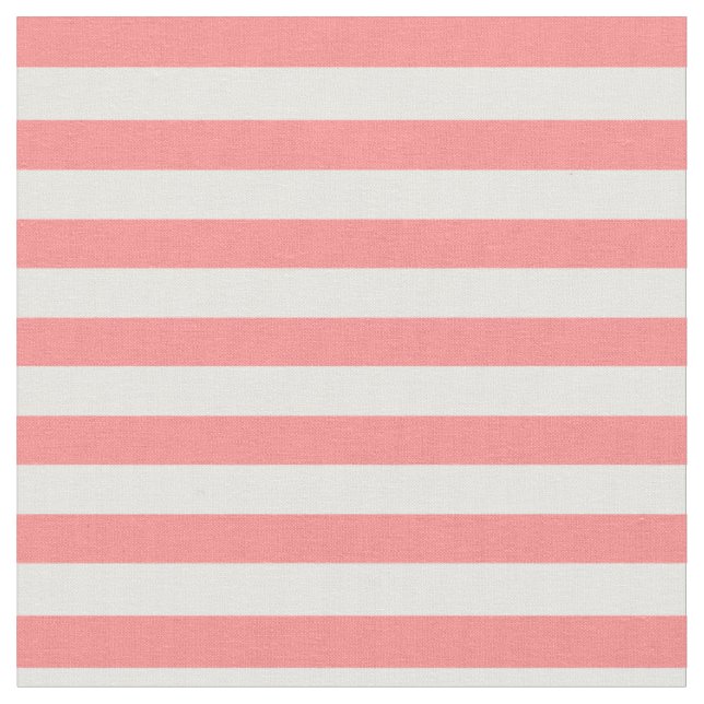 Korallenrotes rosa u. Weiß Striped Stoff (Nahaufnahme)