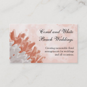 Korallenrotes und weißes Riff Visitenkarte