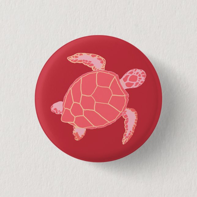 Korallenschildkröte Button (Vorderseite)