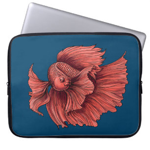 Korallensima kämpft Fisch Laptopschutzhülle