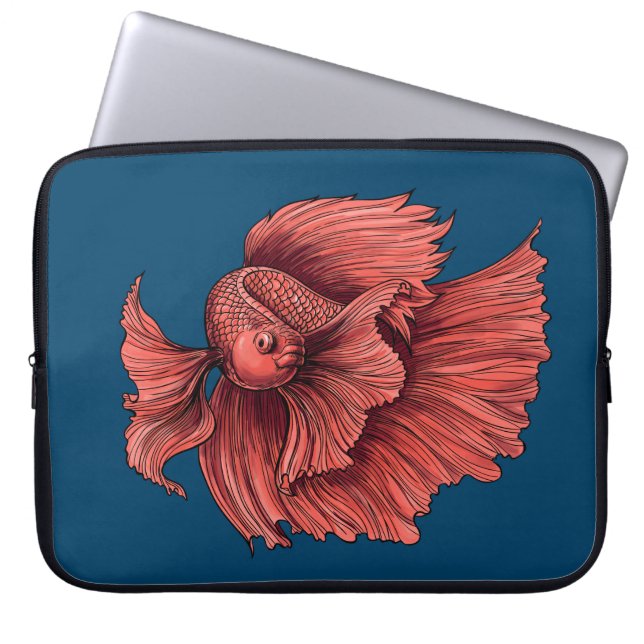 Korallensima kämpft Fisch Laptopschutzhülle (Vorderseite)
