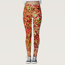 Korallensplitter und rosa in kleinen Quadraten ode