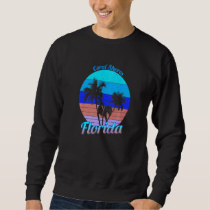 Korallenstrände Florida Retro Tropische Palmen Vac Sweatshirt